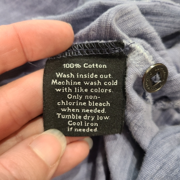 Rock & Republic Polo Mens Large Golf Shirt Short Sleeve Blue Pocket Casual Tee - Picture 5 of 8